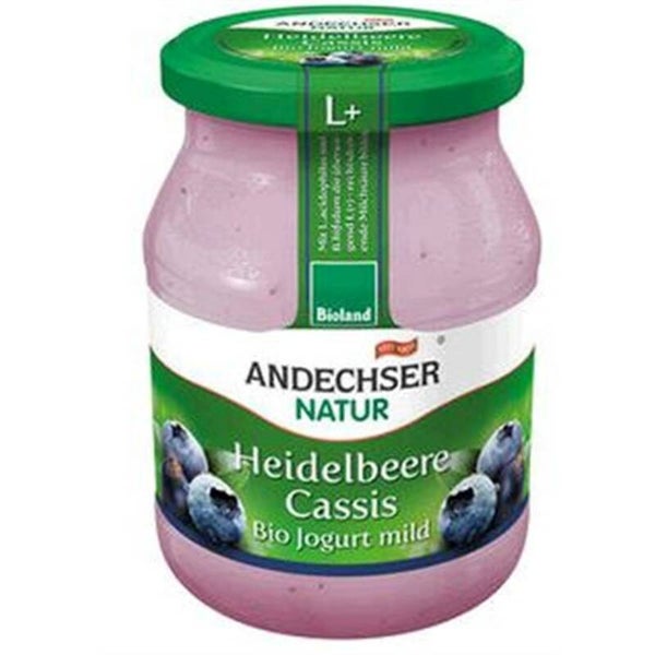 Andechser yoghurt bosbes-cassis 500ml