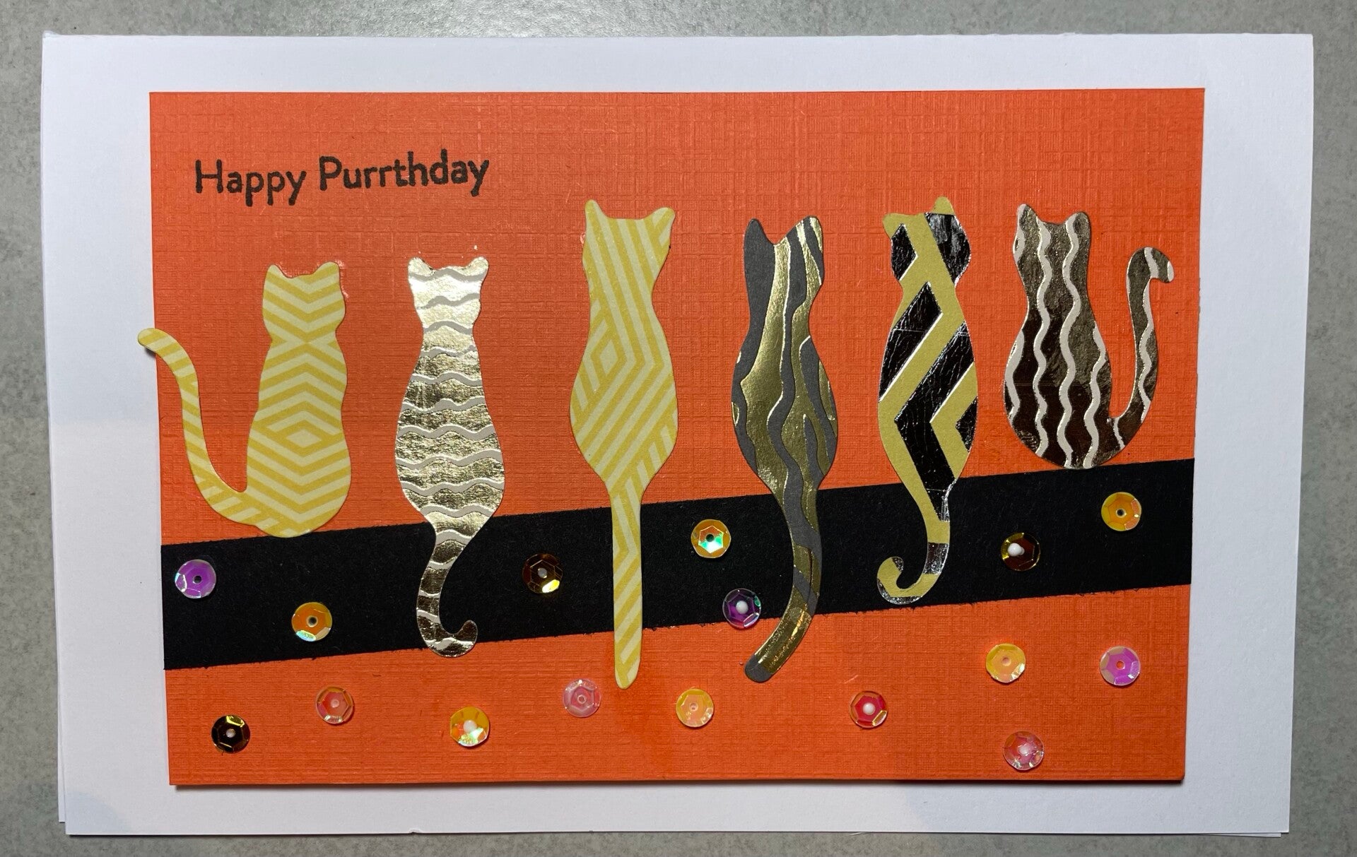 Kaart happy Purrthday (kat)
