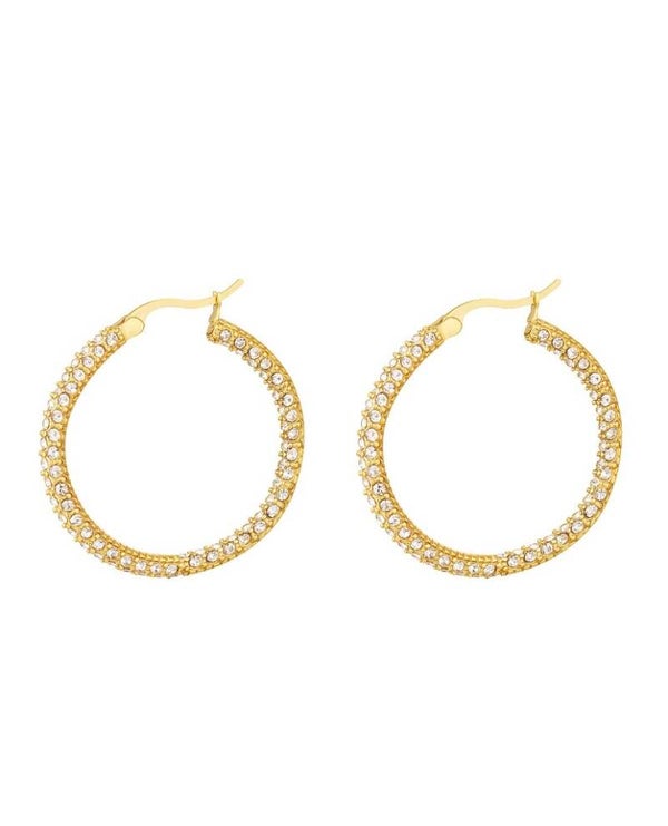 Ronde zirkonia oorbellen