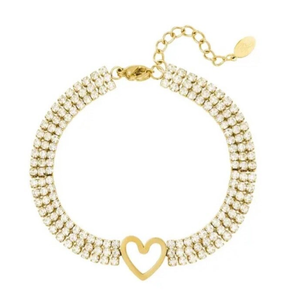 Sparkling heart armband