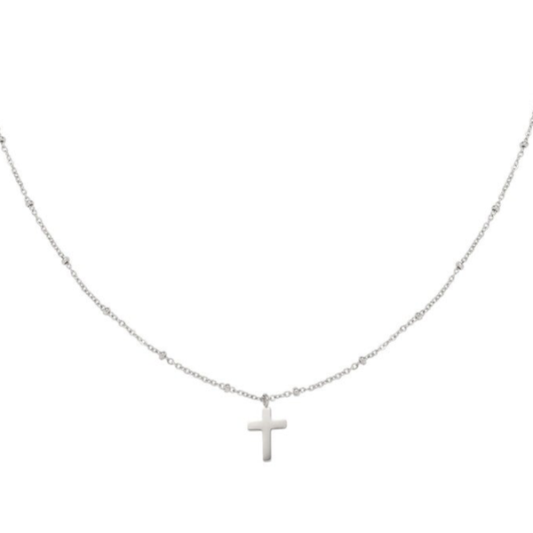 Ketting kruisje zilver