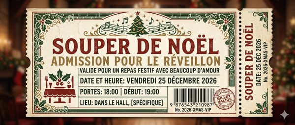 Billets pour Souper de Noel