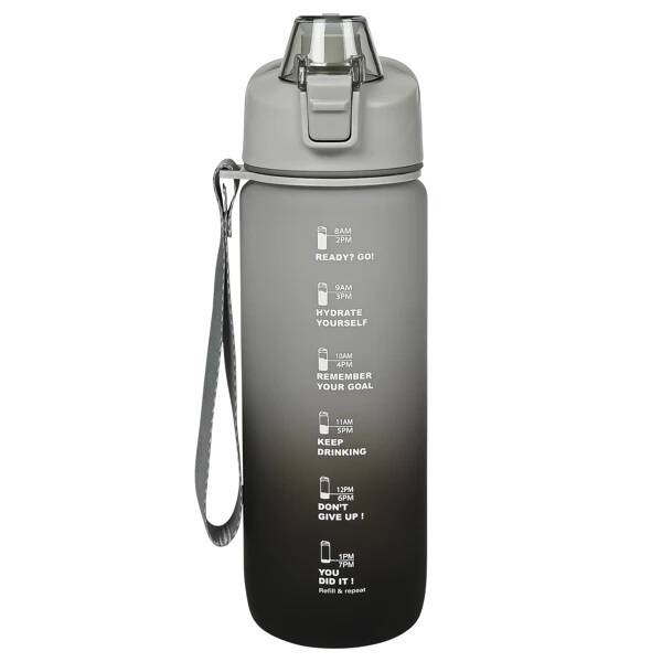 Drinkfles 750 ml zwart/grijs