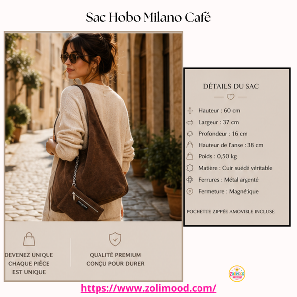 Sac Hobo Milano Café