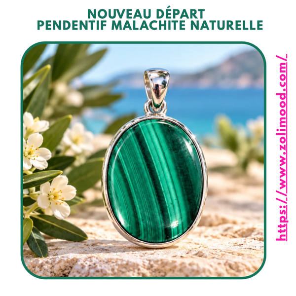Nouveau Départ — Pendentif Malachite Naturelle