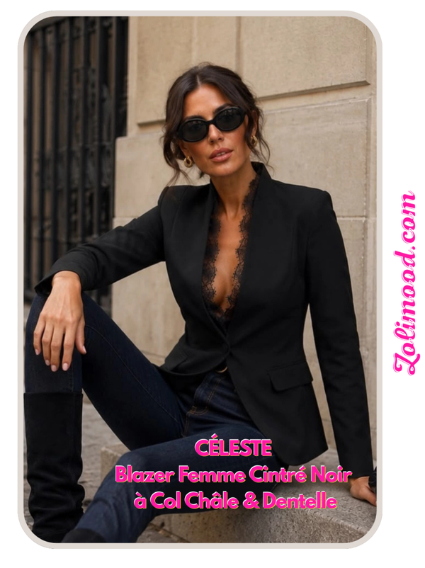 CÉLESTE Blazer  Cintré Noir