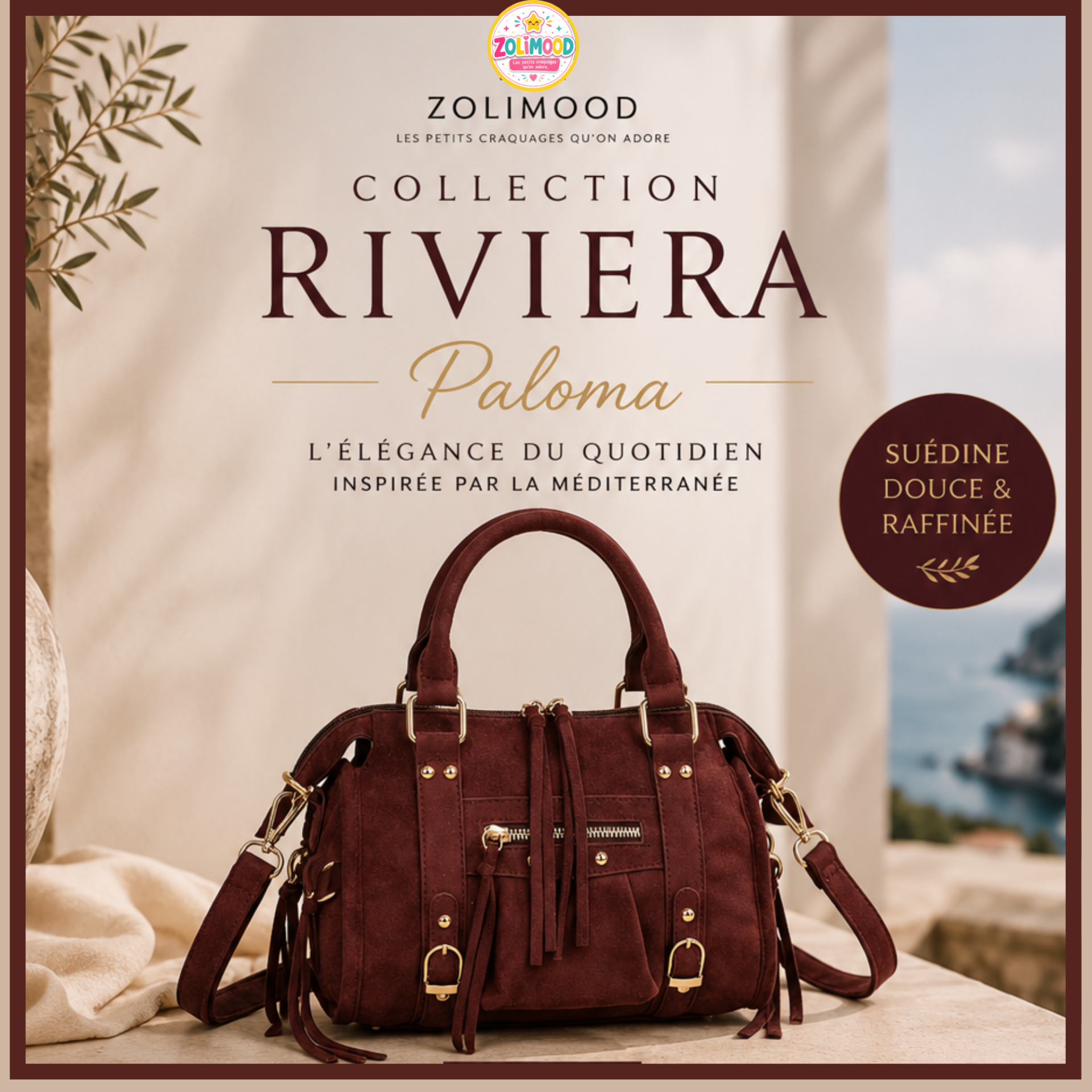 Collection Riviera  Paloma Burgundy