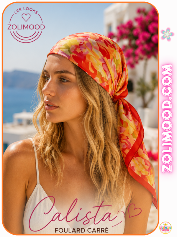 Foulard Carré Calista – Floral Aquarelle