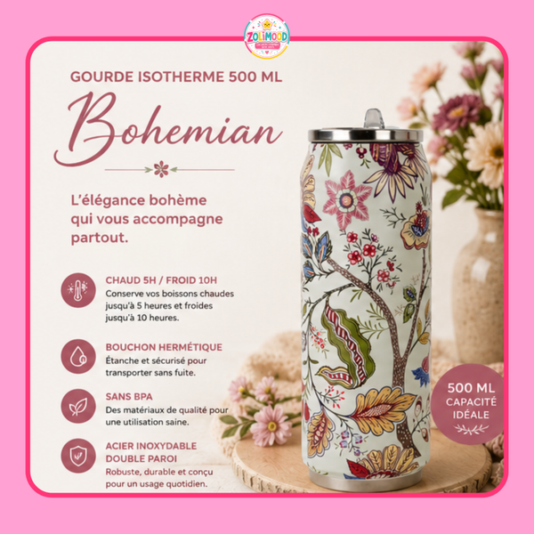 Gourde Isotherme « Bohemian » – 500 ml
