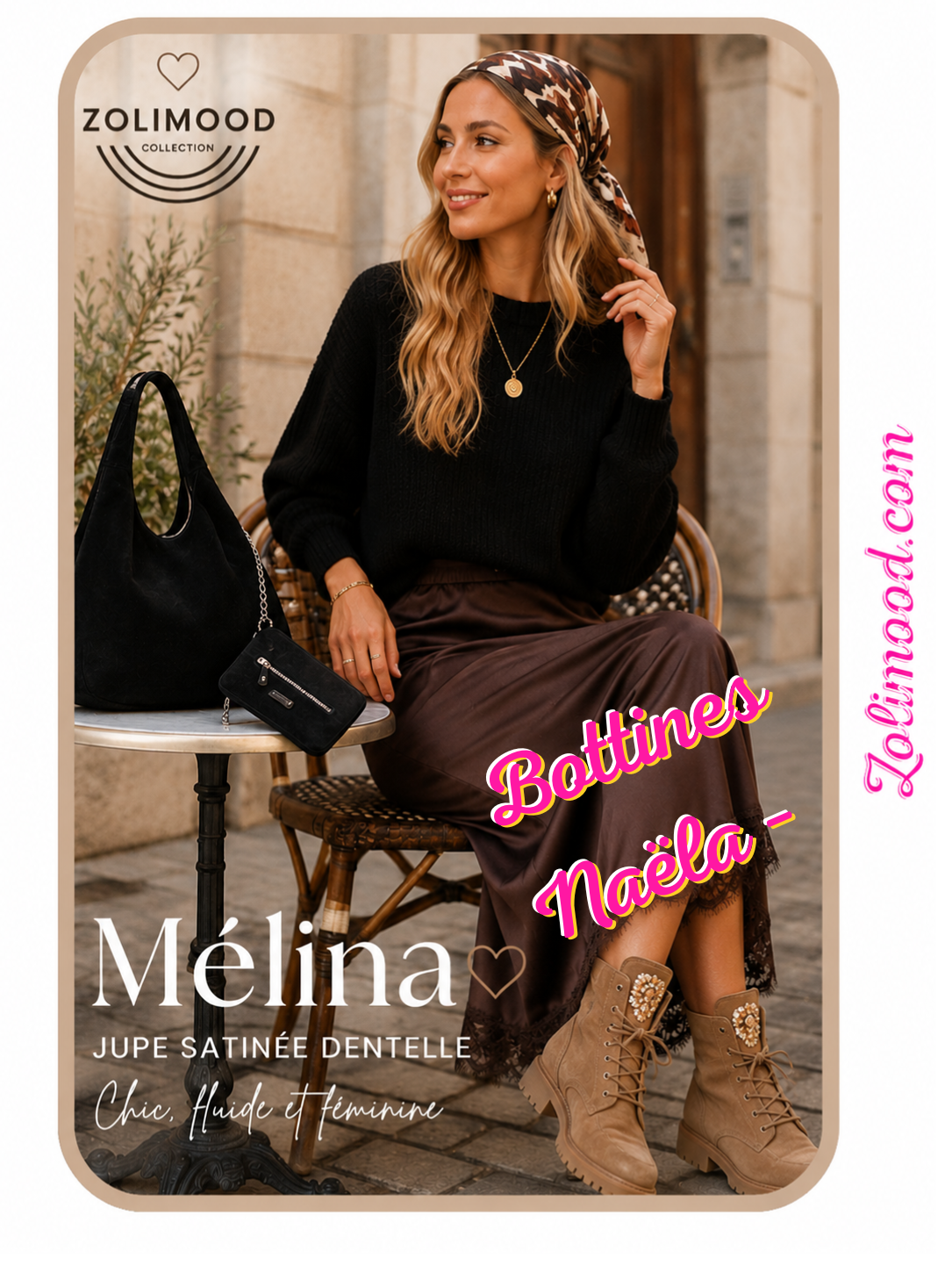 Naëla – Bottines Compensées en Suédine Camel