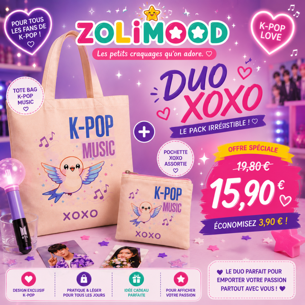Pack K-Pop XOXO – Tote Bag + Pochette