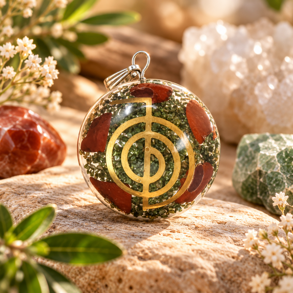 Pendentif Orgonite Dôme de Puissance Spirale