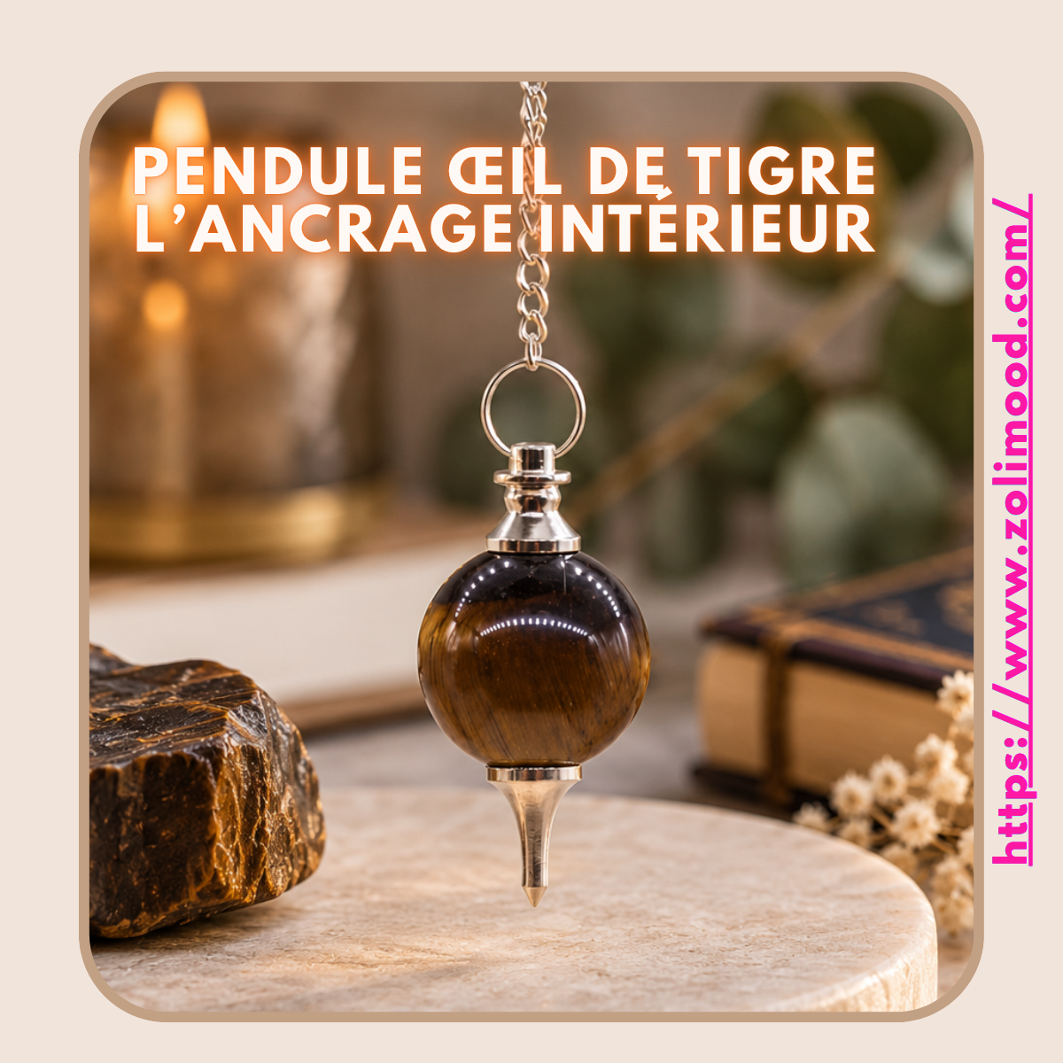 Pendule Œil de Tigre – L’Ancrage Intérieur