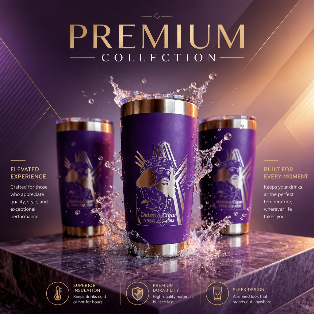 Delano's Stainless Steel Powder Coated  20oz Tumbler.
