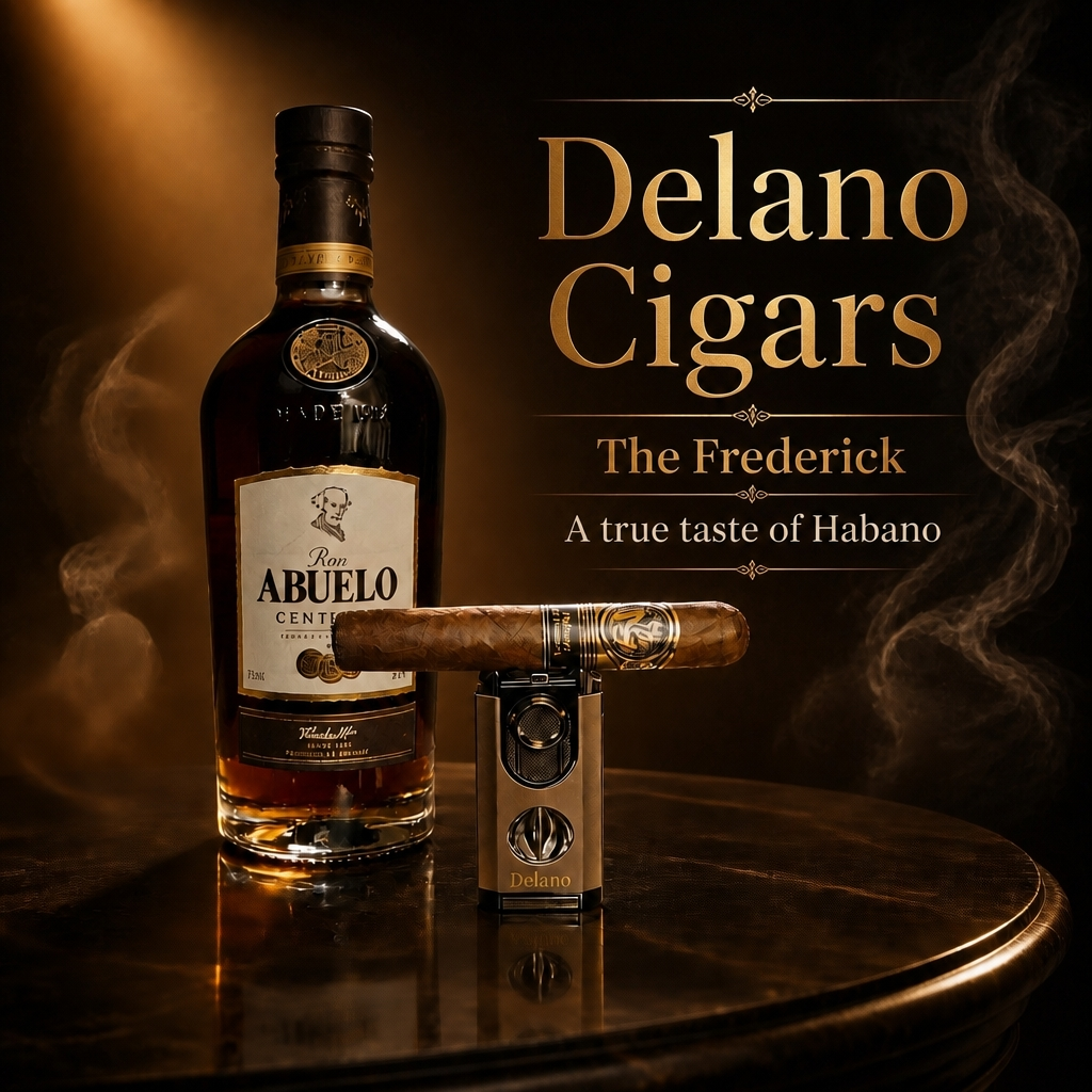 Delano Premium Habano Cigars (60x6"). Gold Label.