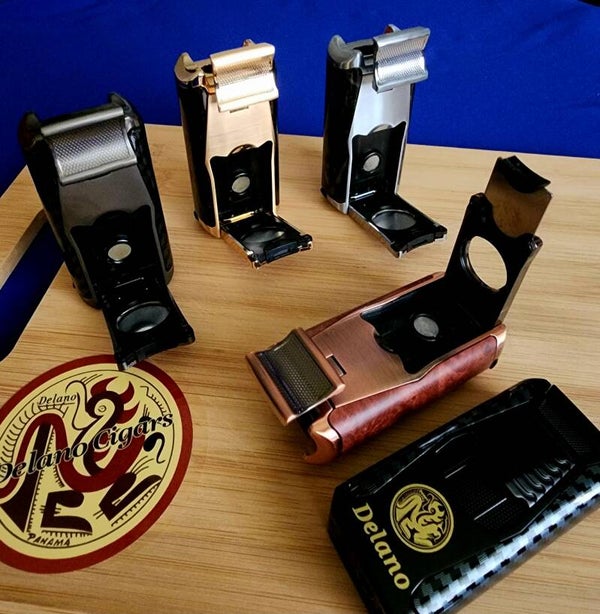 Five In One Triple Flame Cigar Lighter Series With Cutter.