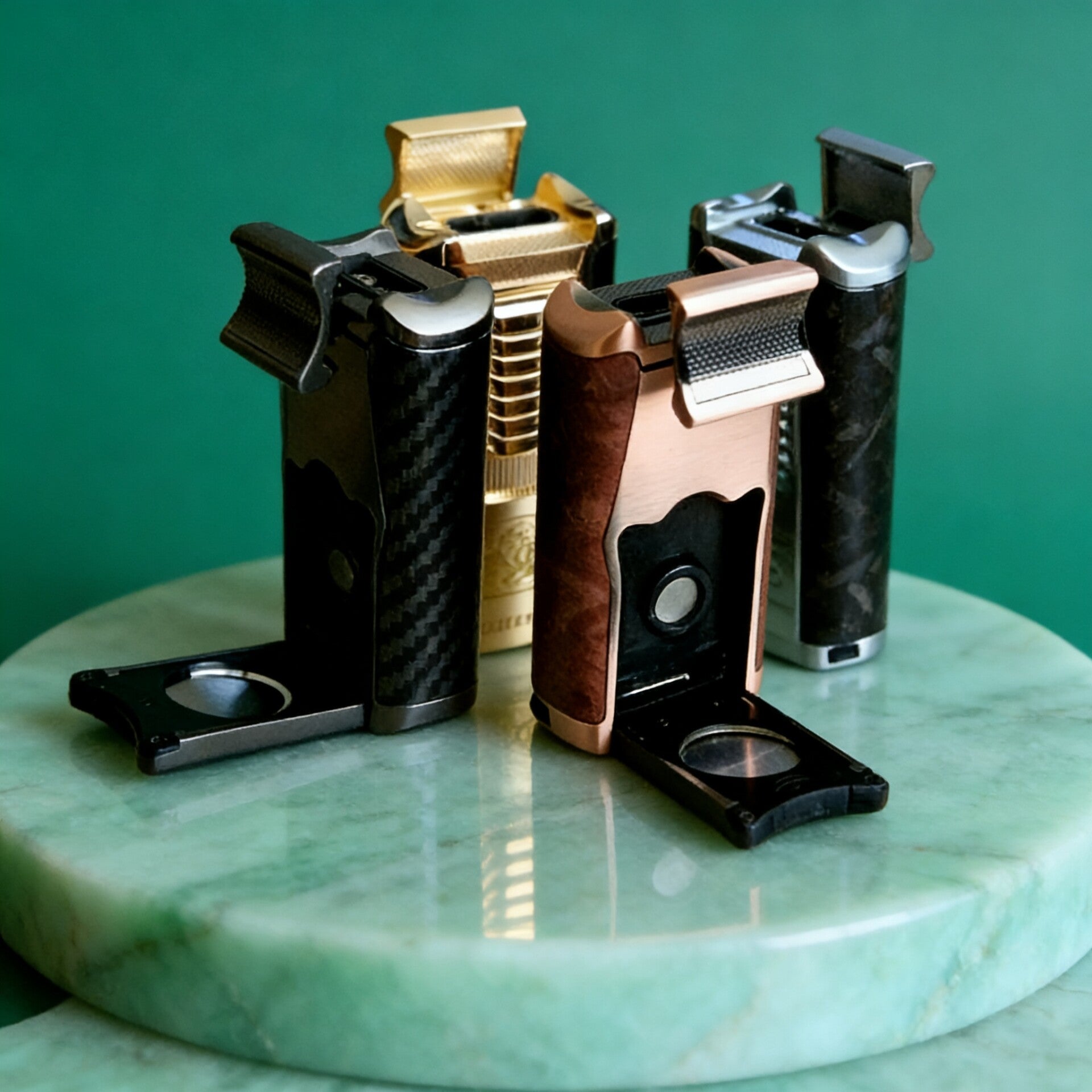 Five In One Triple Flame Cigar Lighter Series.