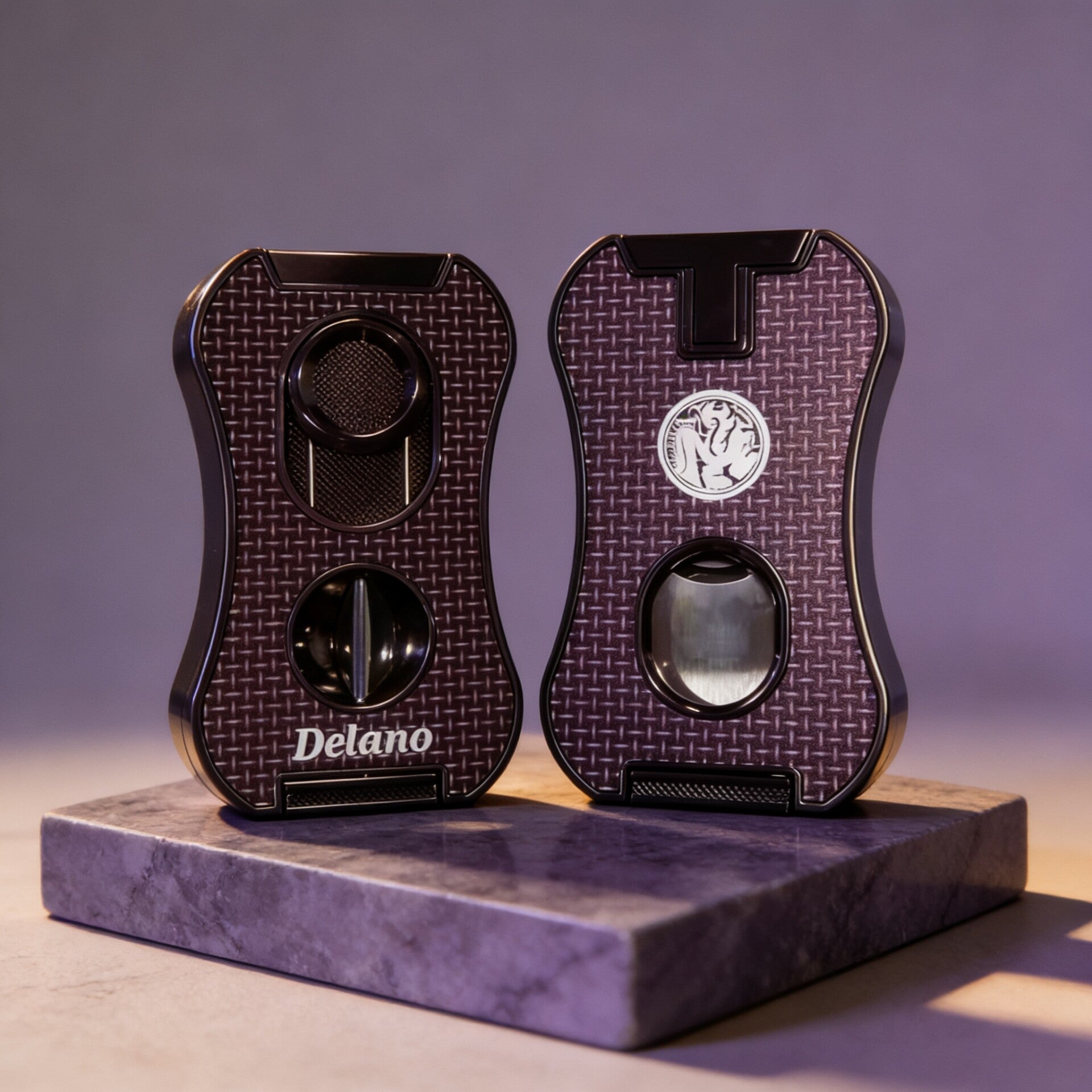 Delano Six in One Guitar Shape Cigar Lighter-Cutter.
