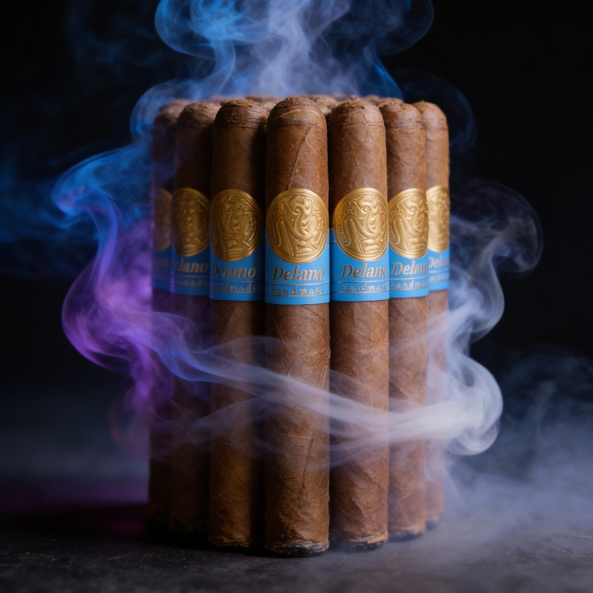 Delano Premium Churchill Parejo Cigars (7.5"x50). Blue Label.
