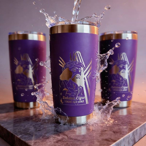 Delano's Stainless Steel Powder Coated  20oz Tumbler.