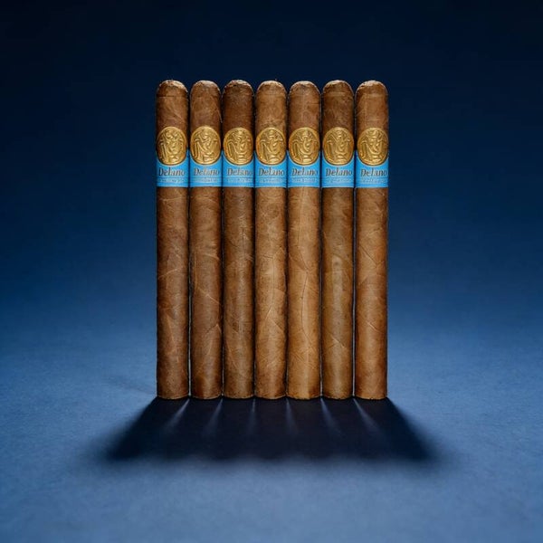 Delano Premium Churchill Parejo Cigars (7.5"x50). Blue Label.