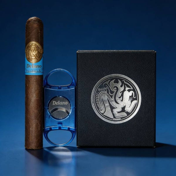 Clear Plastic Housing Stainless Steel Double Blade Cigar Cutter.