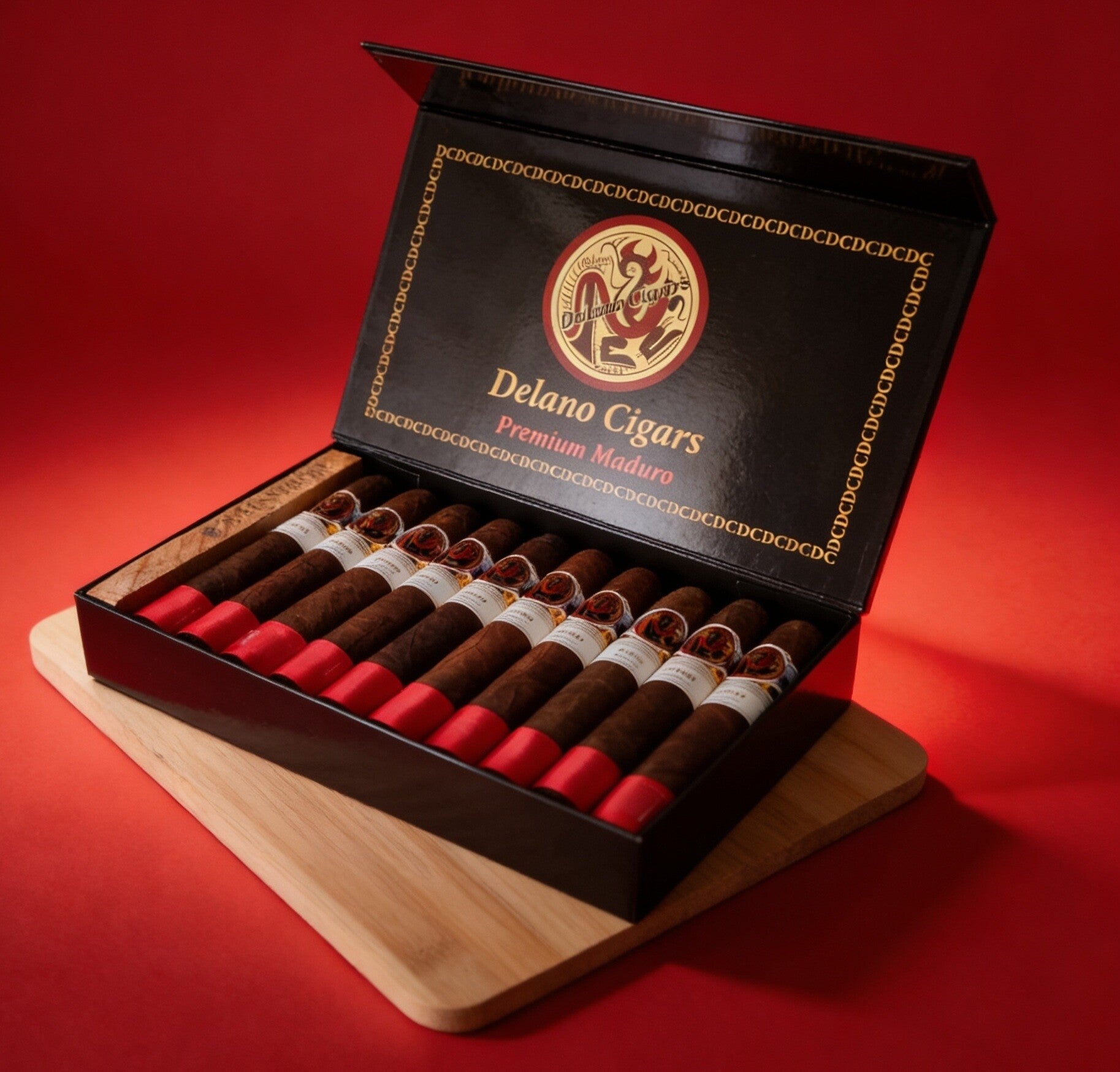 Delano Premium Maduro Cigars (6"x60). White Label.