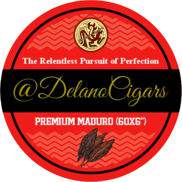 Delano Premium Maduro Cigars (6"x60). White Label.
