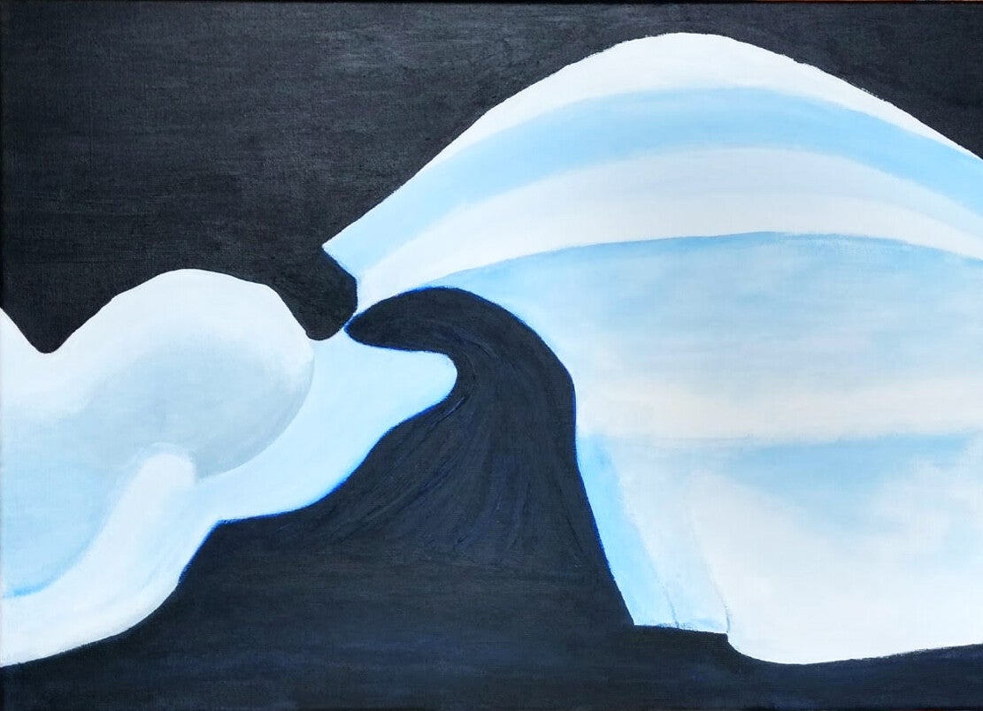 Mooi gevormde ijsberg schilderij