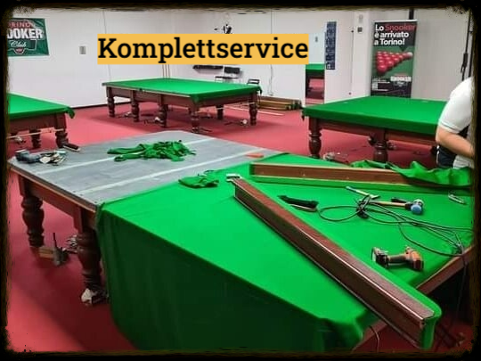 Komplettservice Snookertisch