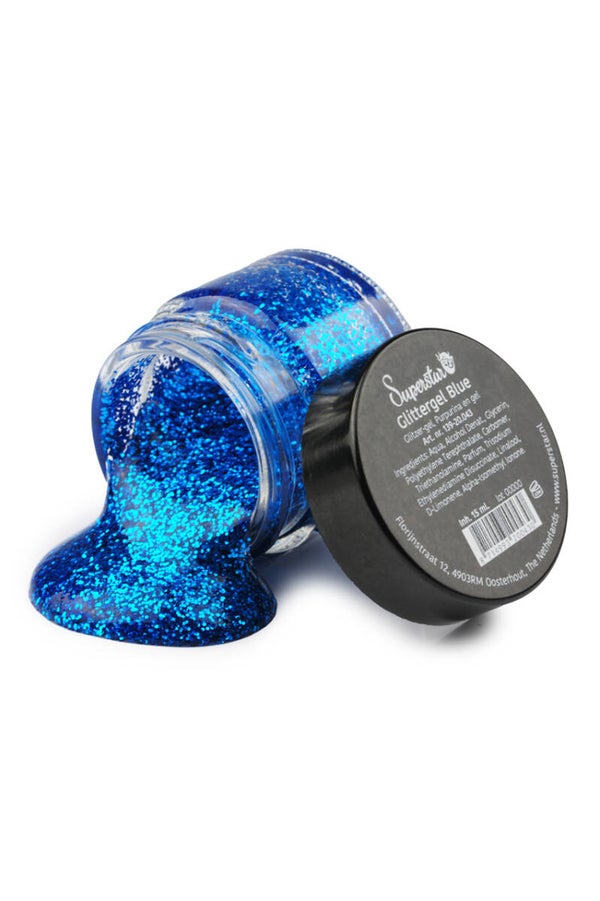 Gel superstar glitterblauw (huid&haar) 15 ml