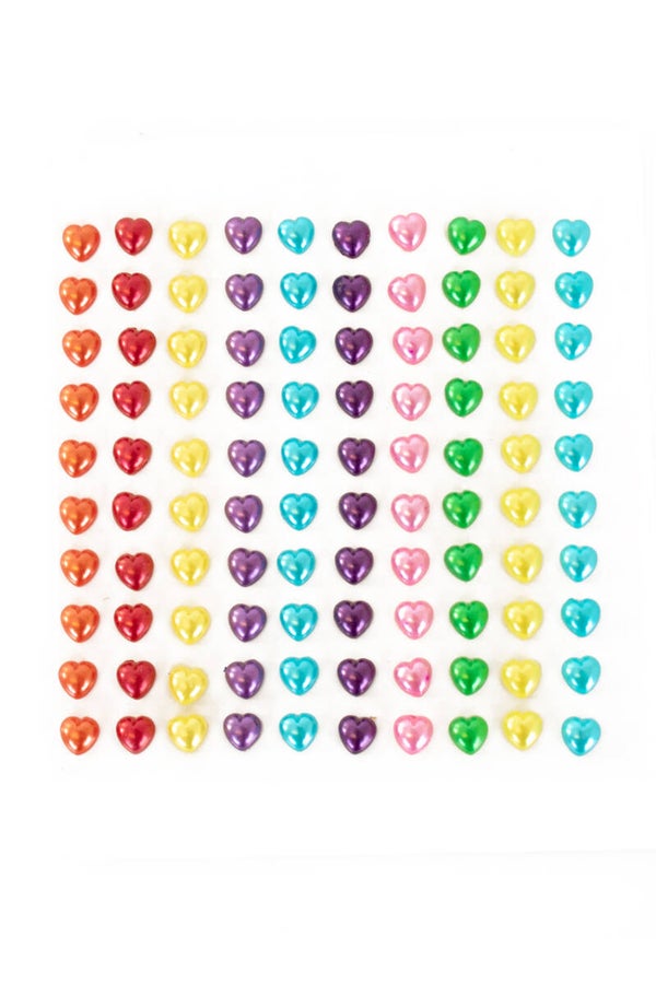 PXP Professional Colours Decoratiestickers hartje pearl 100 stuks assorti