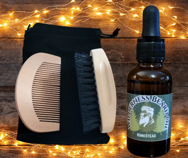 Pocket Beard Brush & Comb + Beard Oil
