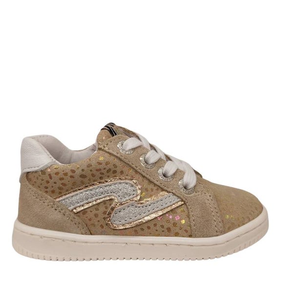DEVELAB VETERSCHOEN MET RITS - Beige Metallic Glitter