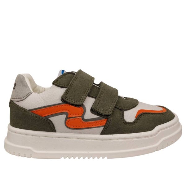 DEVELAB  SNEAKER GREEN WAXED - Handig met klittenband