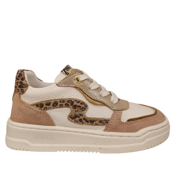 DEVELAB SNEAKER BEIGE - Leer met Veter en Rits