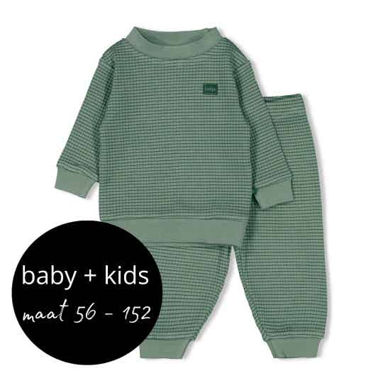 FEETJE WAFEL PYJAMA FAMILY EDITION KIDS - SEA GREEN