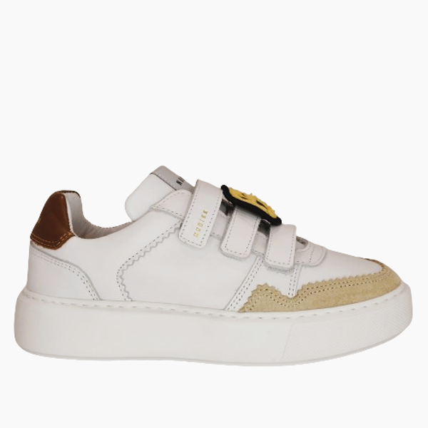 NUBIKK KLITTENBAND SNEAKER VINCE STRAPS WHITE