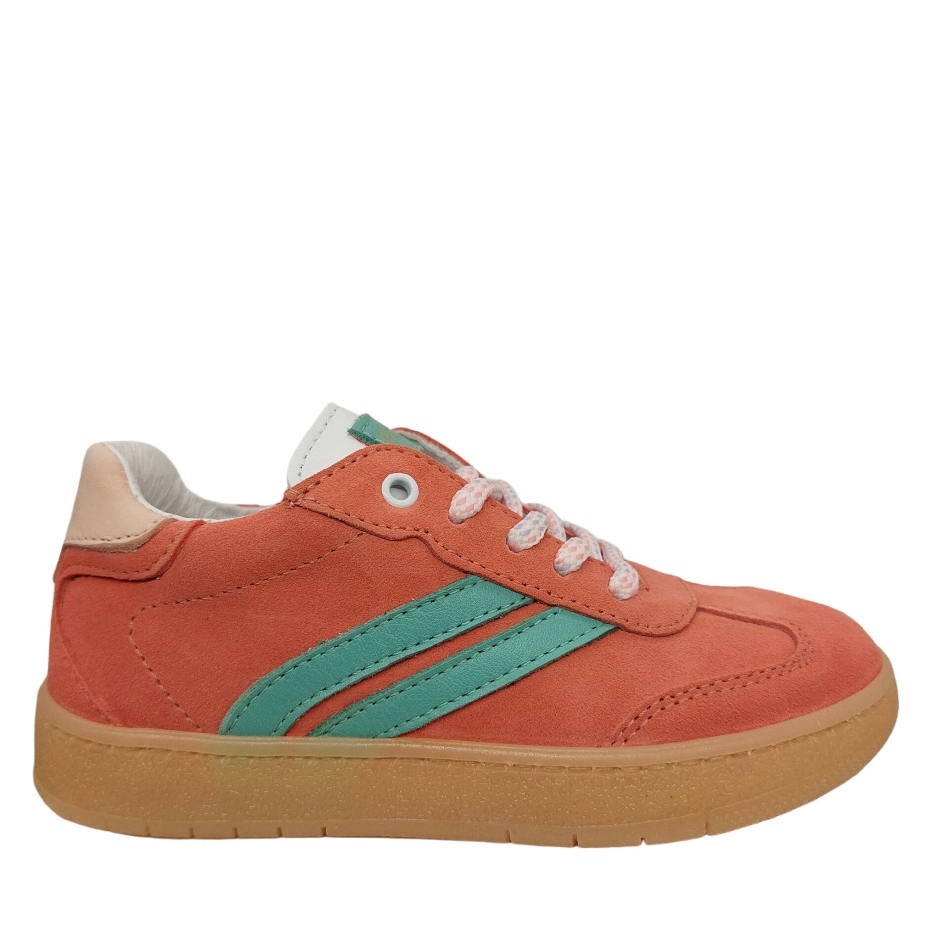 POLDINO SNEAKER CROSTA CORALLO - Trendy Koraal/Groen Accent