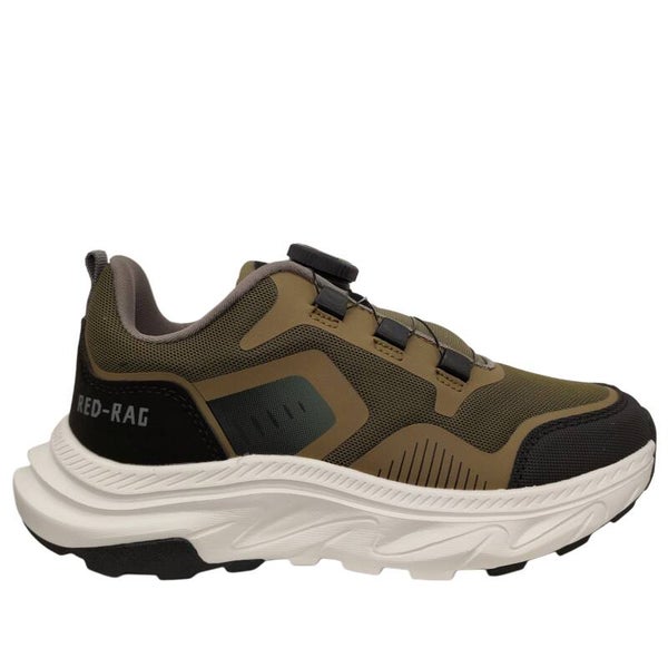 RED-RAG SPEEDLACE SNEAKER KAKI - Snelsluiting en Variabele Breedte