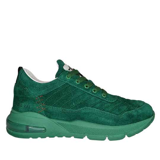 RED-RAG SNEAKER GREEN SUÈDE