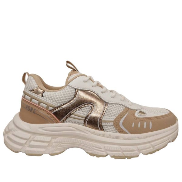 RED-RAG SNEAKER BEIGE - Vetersluiting en Aanpasbare Breedtemaat