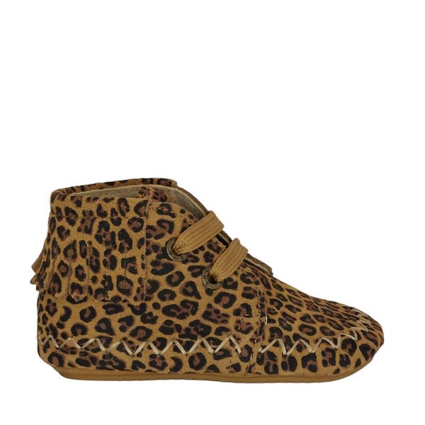 SHOESME BABYSCHOEN LEOPARD COGNAC