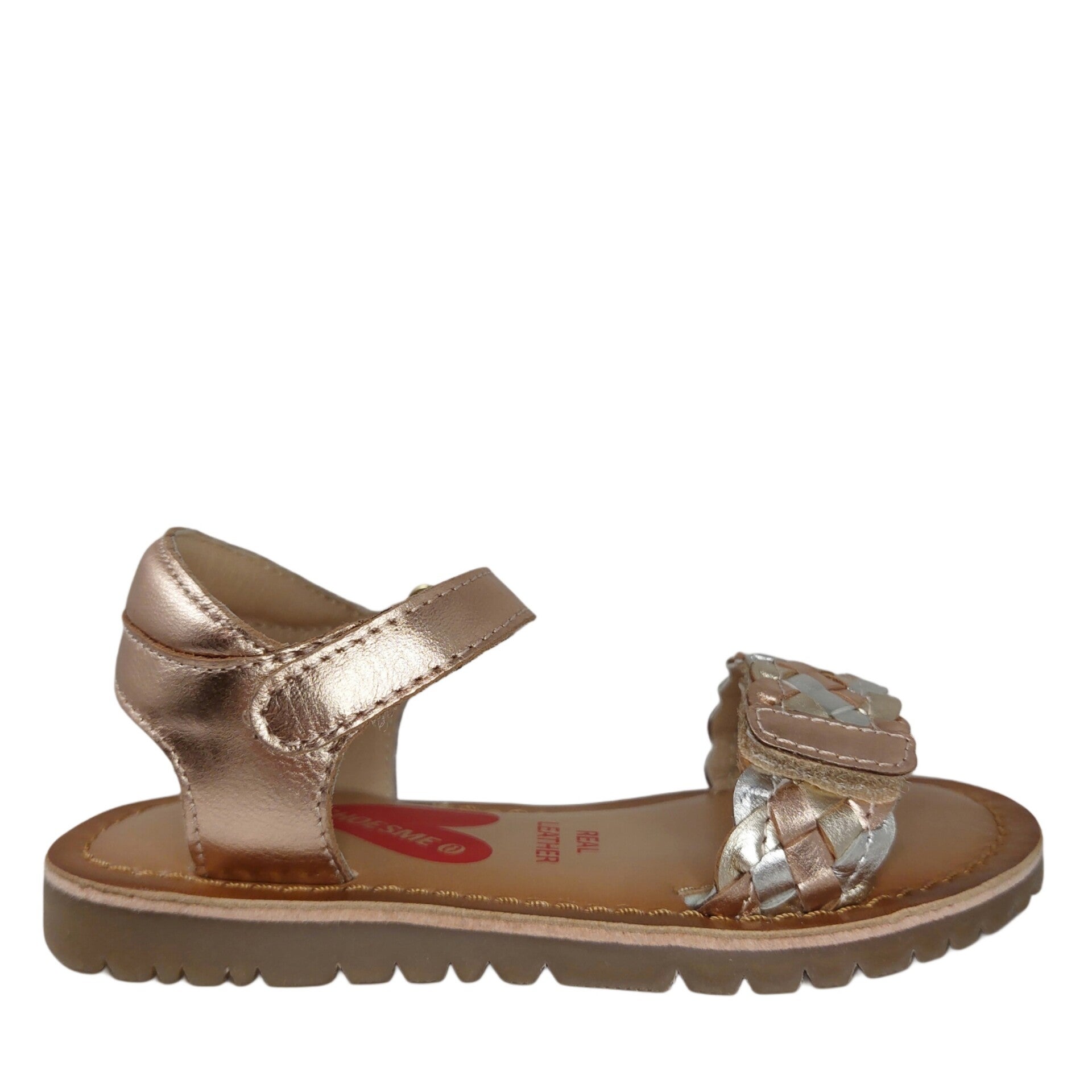 SHOESME SANDAAL ROSÈ GOLD - Drie Metallic Kleuren