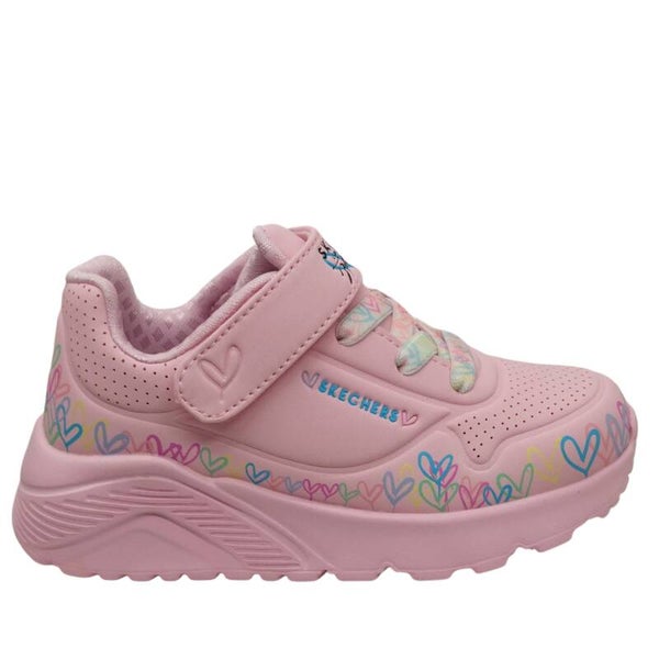 SKECHERS SNEAKER UNO LITE HEART CRAZE - Light Pink Multi