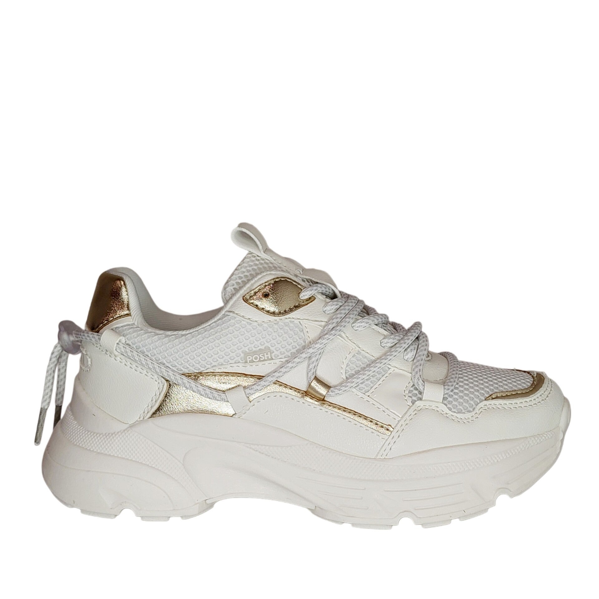 POSH BY POELMAN SNEAKER WHITE GOLD