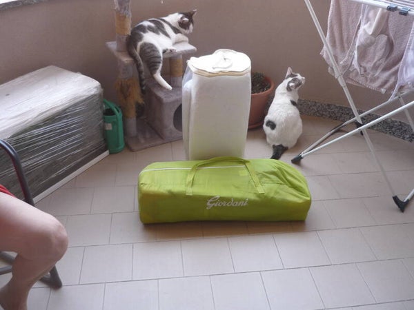 LETTINO DA CAMPEGGIO CON RELATIVO MATERASSO E CUSCINO MARCA GIORDANI