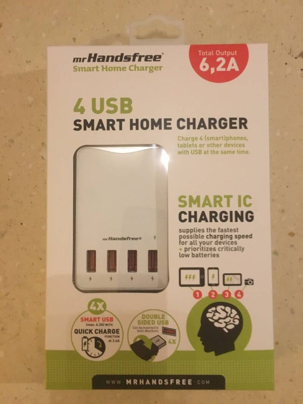 4 poort USB smart home charger