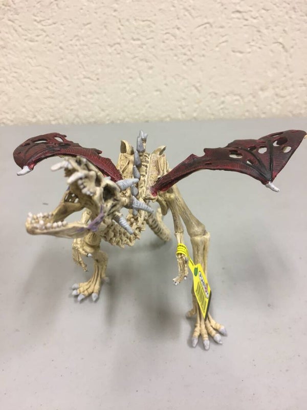 Draak skeleton paars/grijs 2301