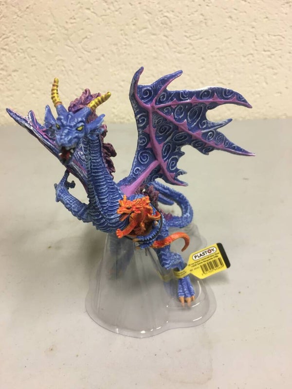 Draak met baby paars 2639